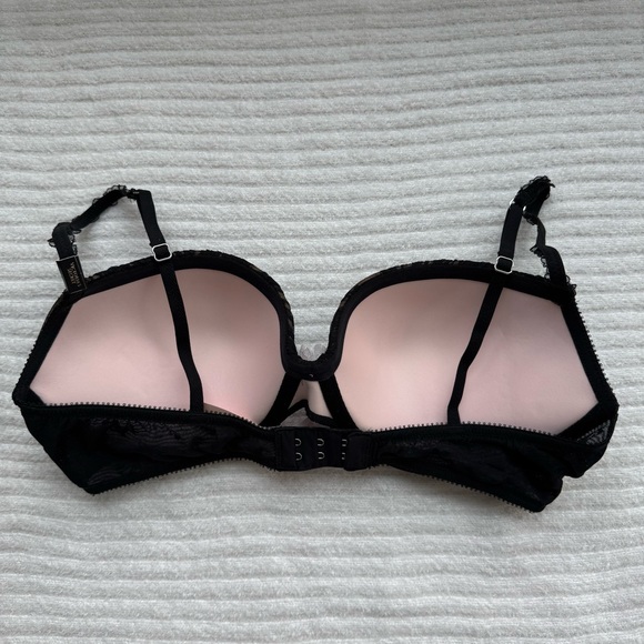 VICTORIA’S SECRET | NWT Black Padded Push Up Demi Bra 34D - Picture 3 of 4